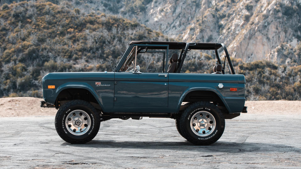 One of the Ford Bronco restomods from Velocity Modern Classics.