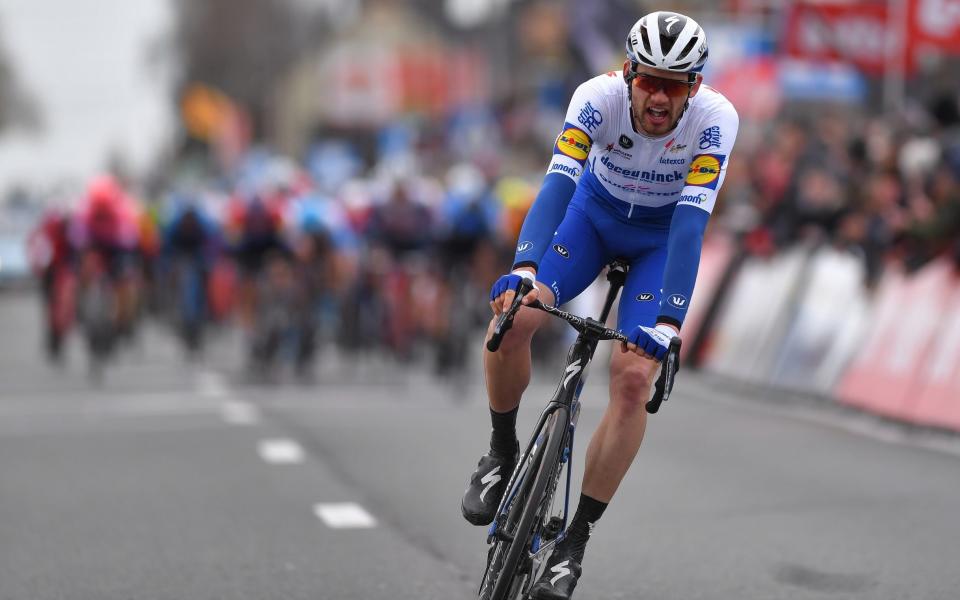 Kasper Asgreen - Kasper Asgreen lands Kuurne-Brussels-Kuurne after Ineos rider Gianni Moscon is kicked off race for throwing bike at rival - GETTY IMAGES