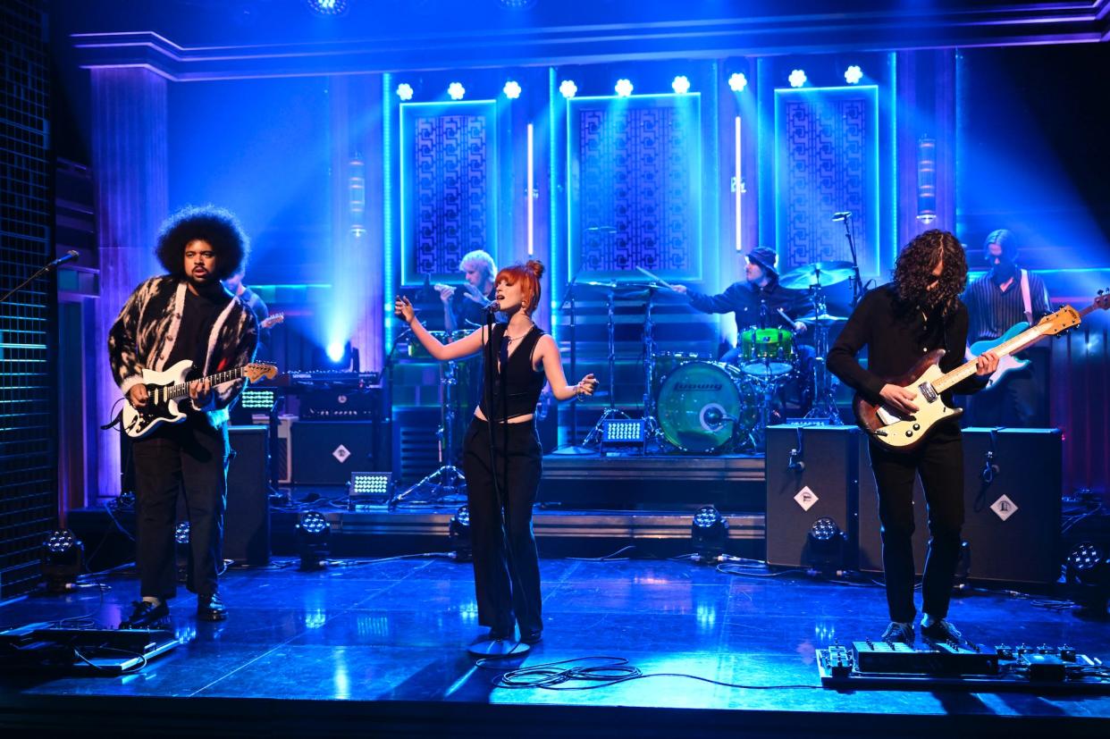 Paramore performs during "The Tonight Show" on November 3, 2022.