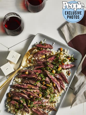 Jennifer Causey Michael Symon's Skirt Steak with Pistachio Chimichurri