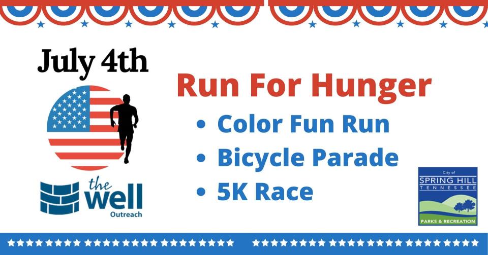 Spring Hill will host a July 4th 5K race, fun run and bicycle parade at Summit High School starting at 8 a.m. Monday.