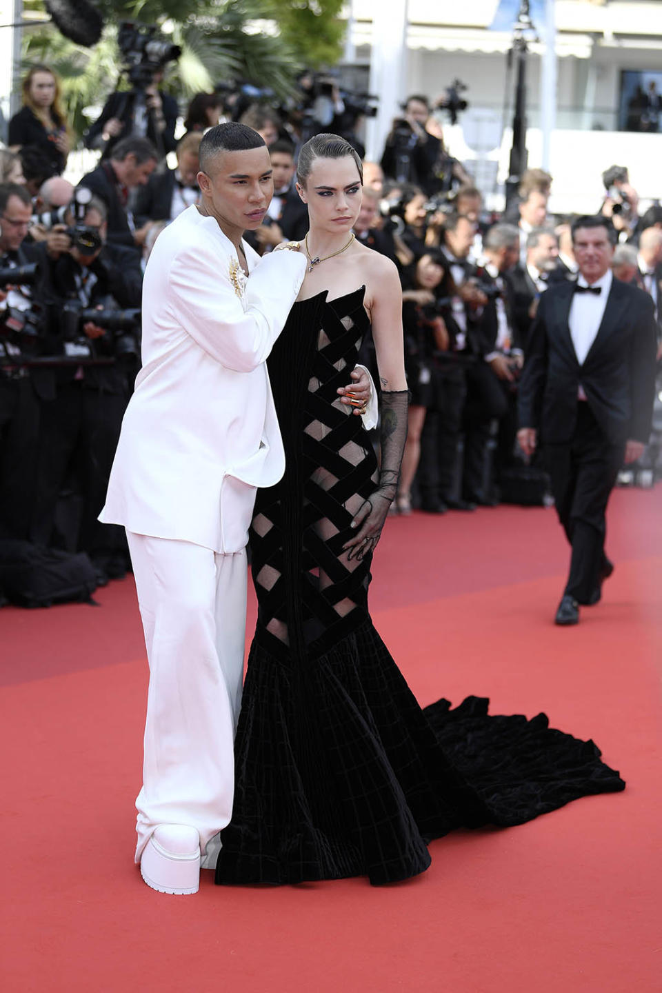 Cara Delevingne and Olivier Rousteing attend the premiere of ‘L’innocent’ (The Innocent)” during the 75th annual Cannes Film Festival on May 24, 2022. - Credit: Spread Pictures / MEGA