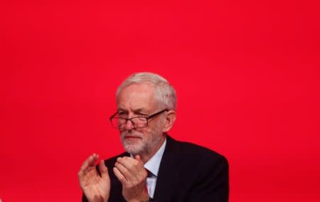 Labour Party leader Jeremy Corbyn attends his party's conference in Liverpool, Britain, September 25, 2018. REUTERS/Hannah McKay