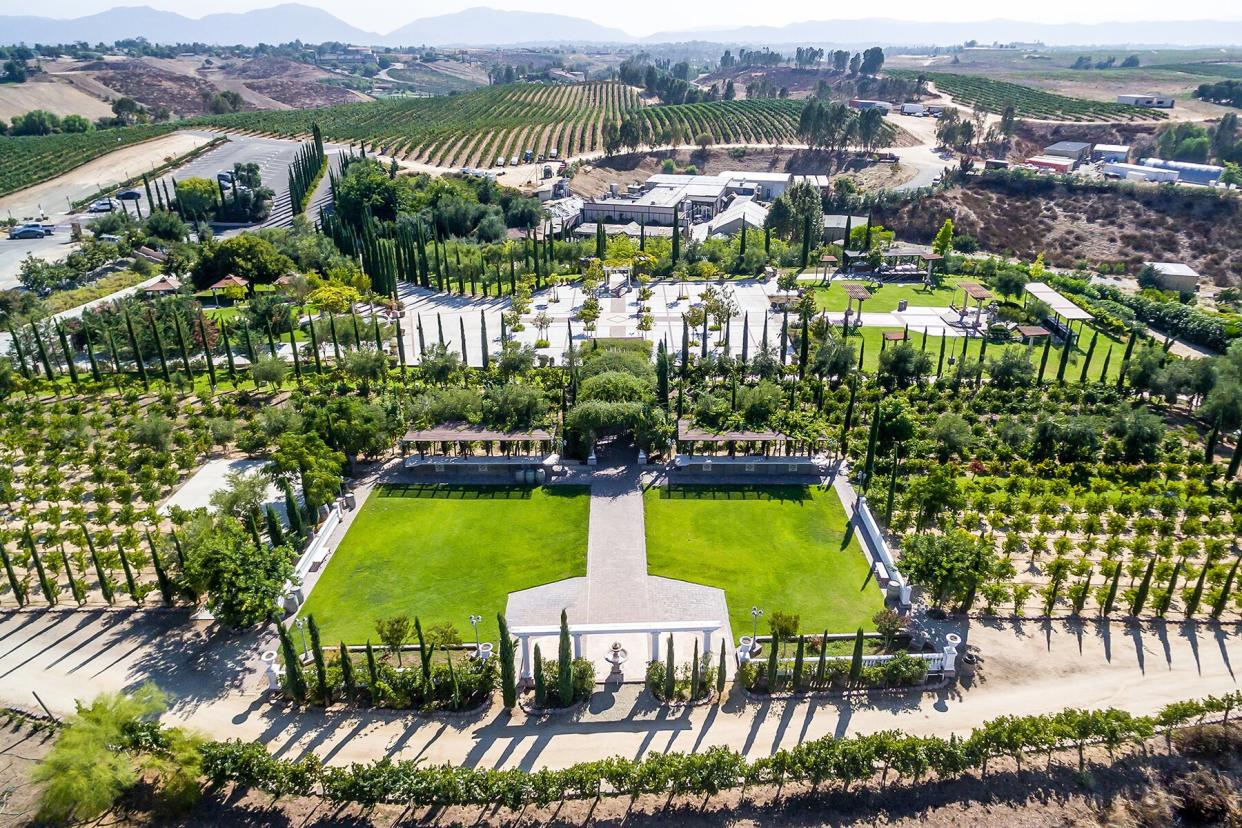 Mount Palomar Winery from above