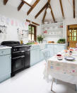 <p> A range, whether that’s a traditional cast-iron model or a more modern version, will add warmth and focus to a country kitchen. Contrast duck-egg blue cabinetry and patterned fabrics in pretty pastel shades with a bold black range for real stand-out. </p>