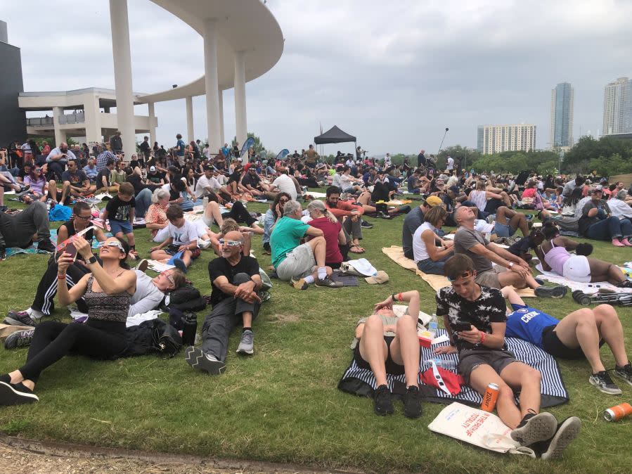 Total eclipse watch party at the Long Center in Austin on April 8. (KXAN Photo/Ed Zavala)