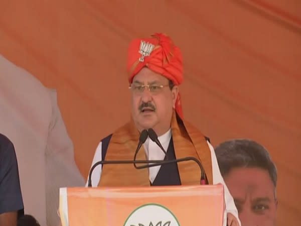 Bharatiya Janata Party (BJP) national president Jagat Prakash Nadda addressing election rally in Bihar's Begusarai on Friday. Photo/ANI