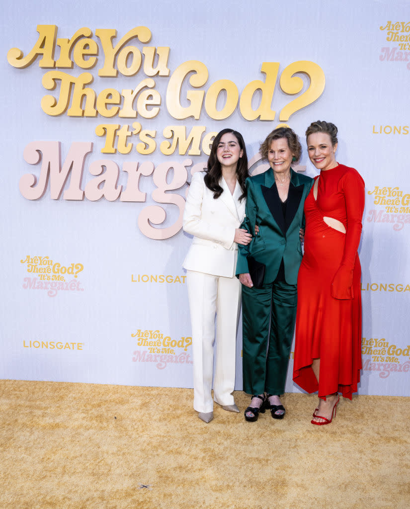 Abby Ryder Fortson, Judy Blume and Rachel McAdams attend the 