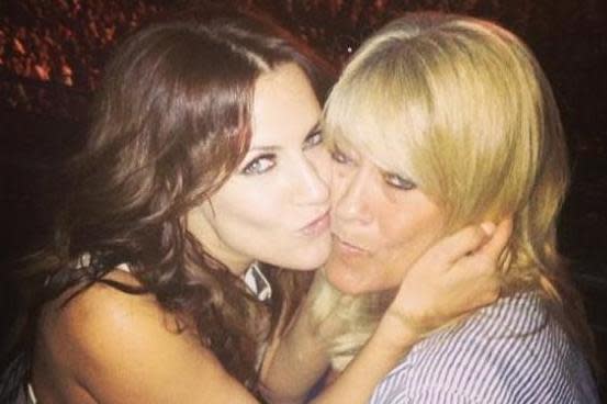 Ms Flack with her mother Christine