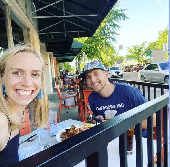 Eliza Fletcher, who was abducted and murdered while jogging in Memphis on Friday, with husband Richard Fletcher (Eliza Fletcher / Instagram)