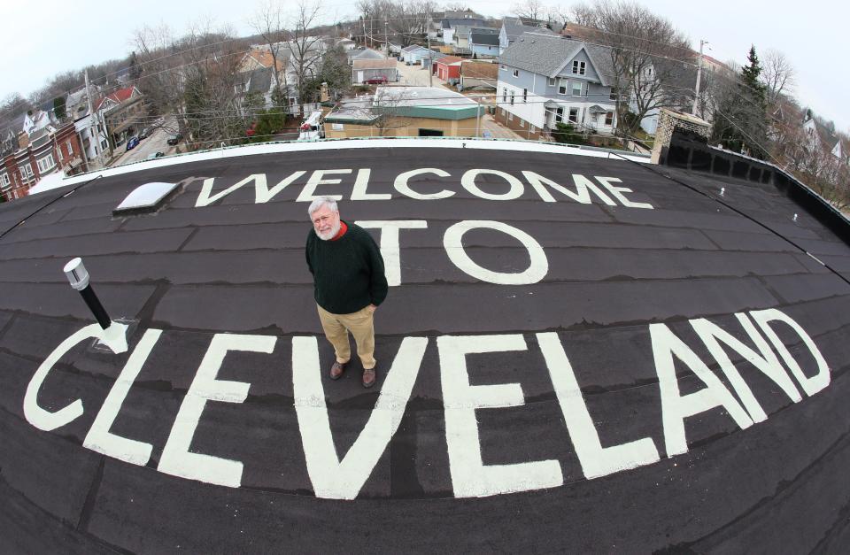 100. In 1978 retired photographer and artist Mark Gubin decided to have some fun with air travelers flying into Mitchell International Airport. He painted “Welcome to Cleveland” on his roof in 6-foot high letters.