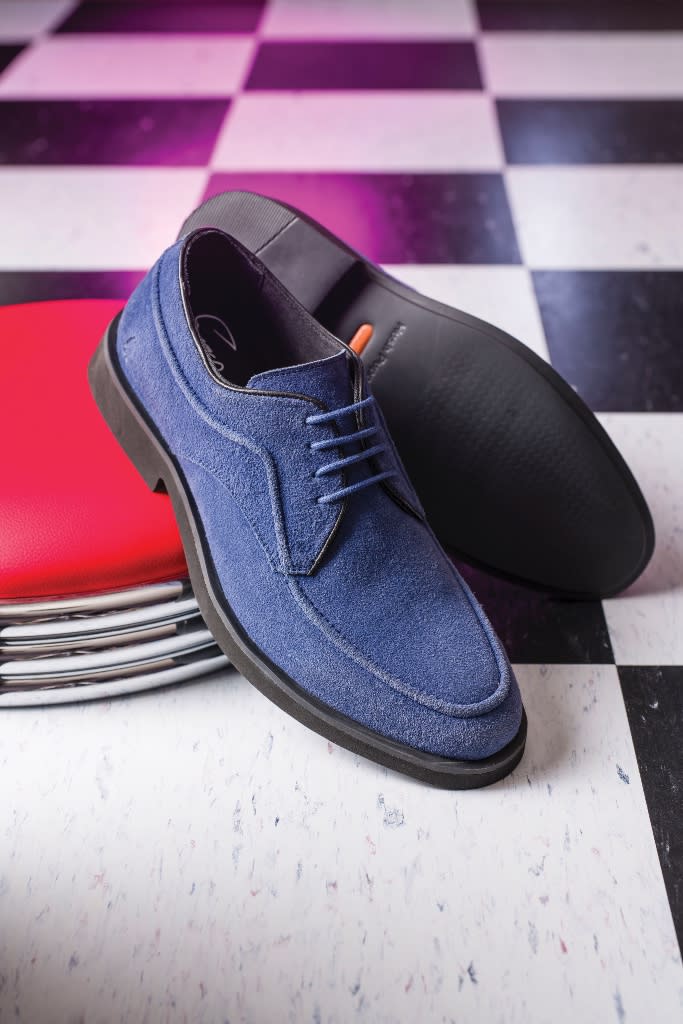 Elvis Oxford shoe in Blue Suede. - Credit: Daniel Van Duinen