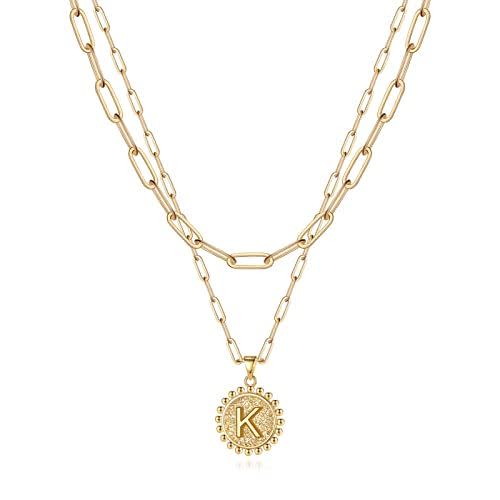 13) 14K Gold Plated Inital Necklace