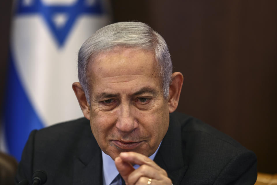 Netanyahu intenta imponer su polémica reforma judicial. (Ronen Zvulun/Pool Photo via AP)