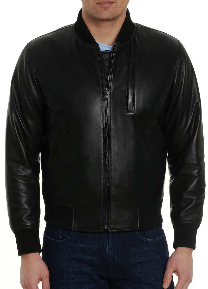 Voyager Leather Bomber Jacket