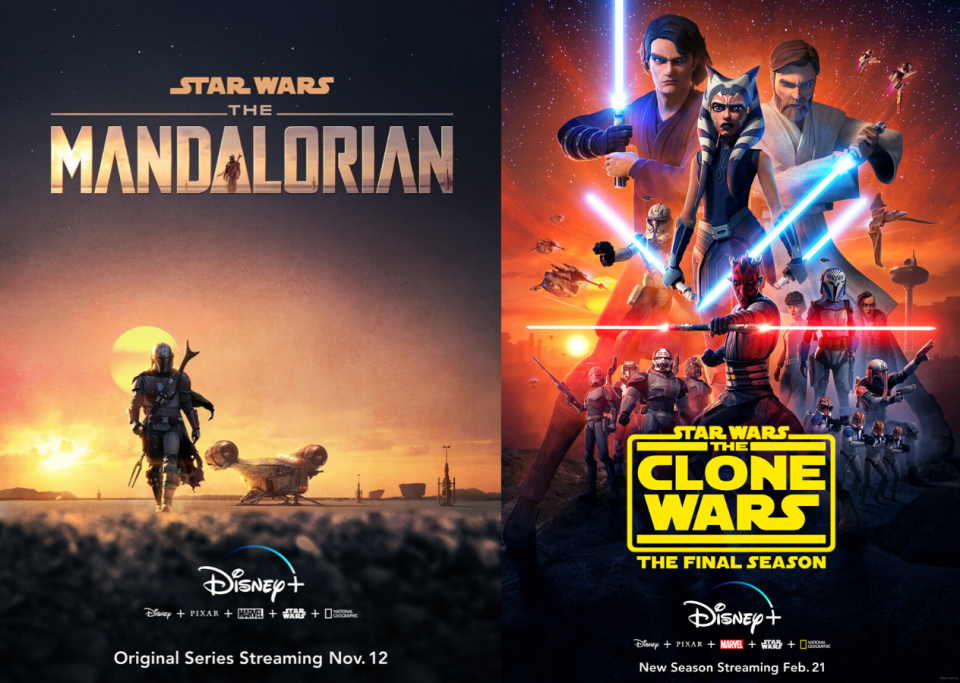 Star Wars series available to watch on Disney+. Images via IMDB.