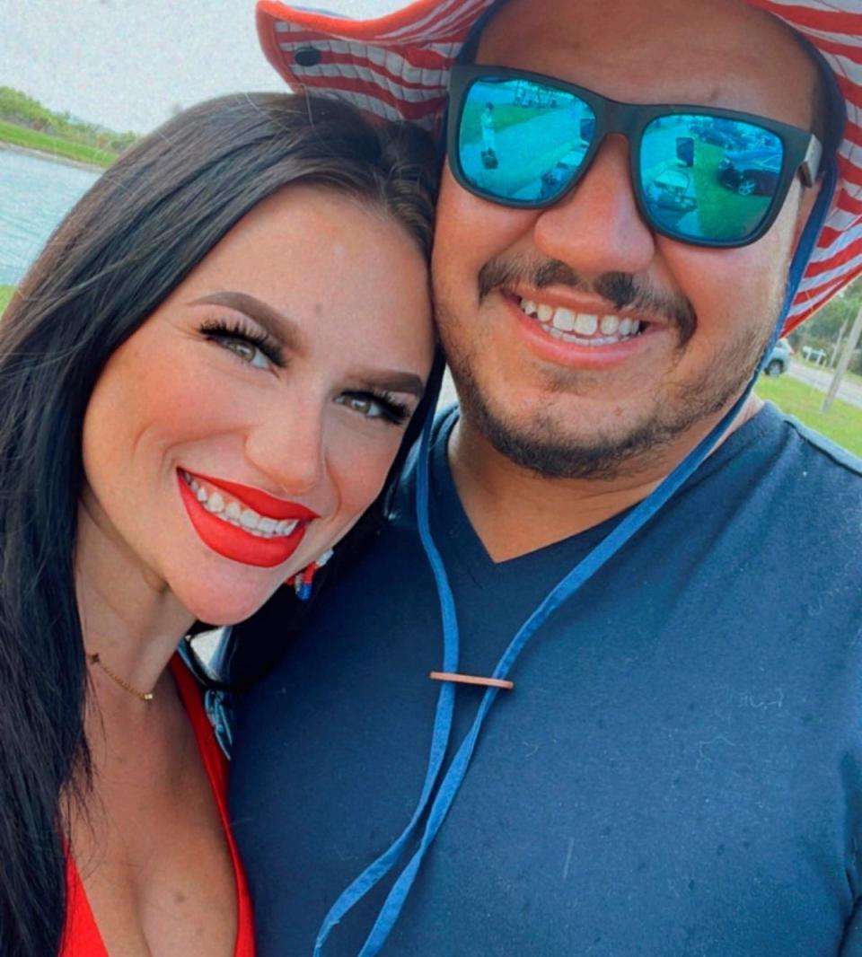 Alexandrea Acevedo with her husband Michael (Alexandrea Acevedo / SWNS)