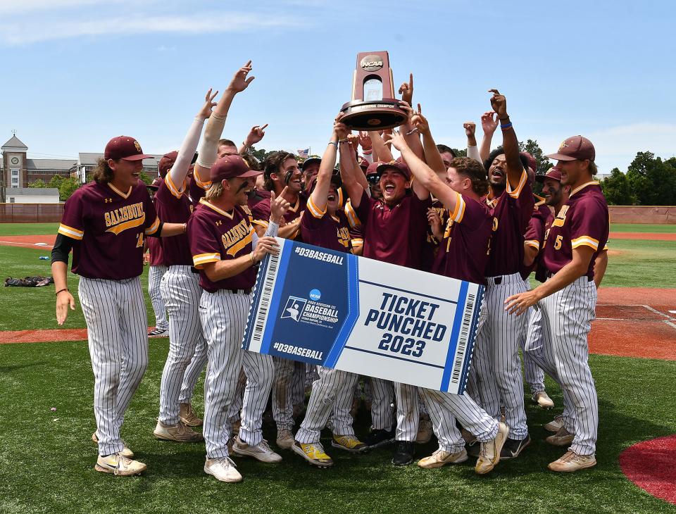 The 2023 Salisbury University Baseball team won their series in the Super Regionals against Rowan to clinch a spot in the NCAA Championships