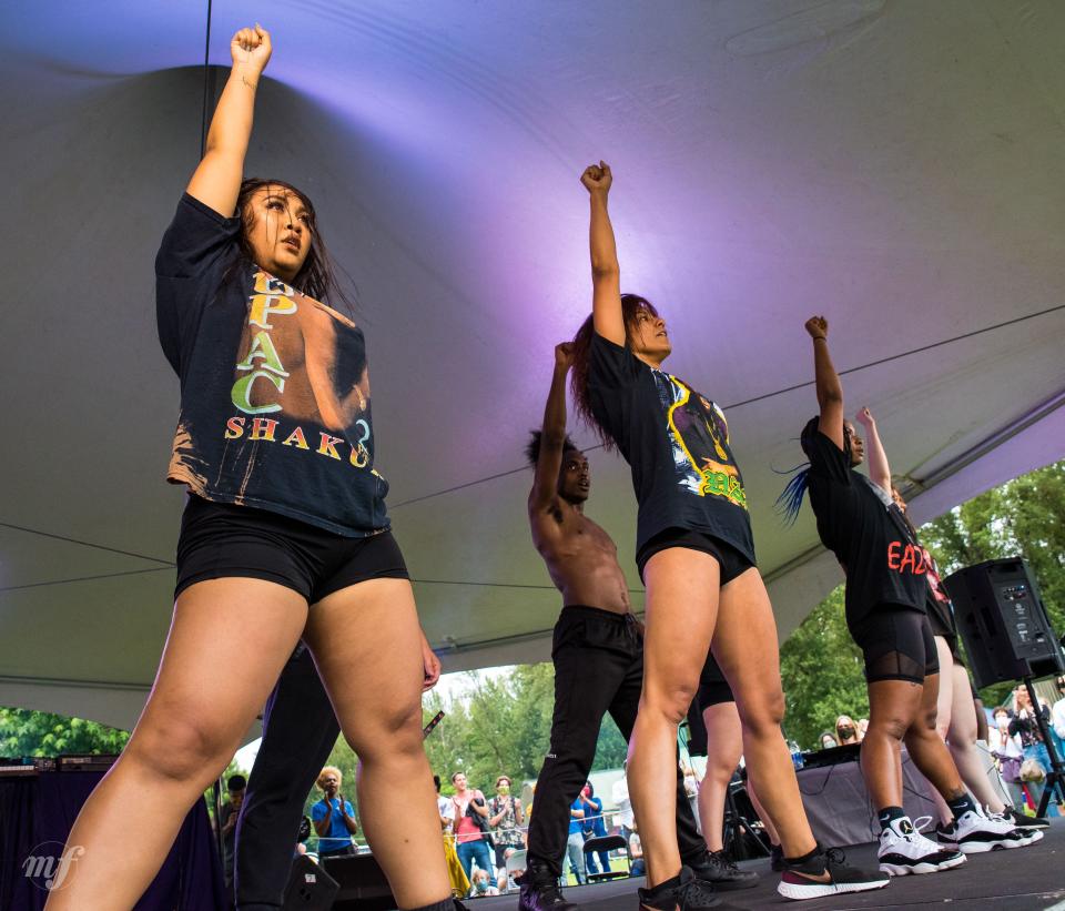 Xcape Dance Academy performs at Juneteenth festivities June 19, 2020.