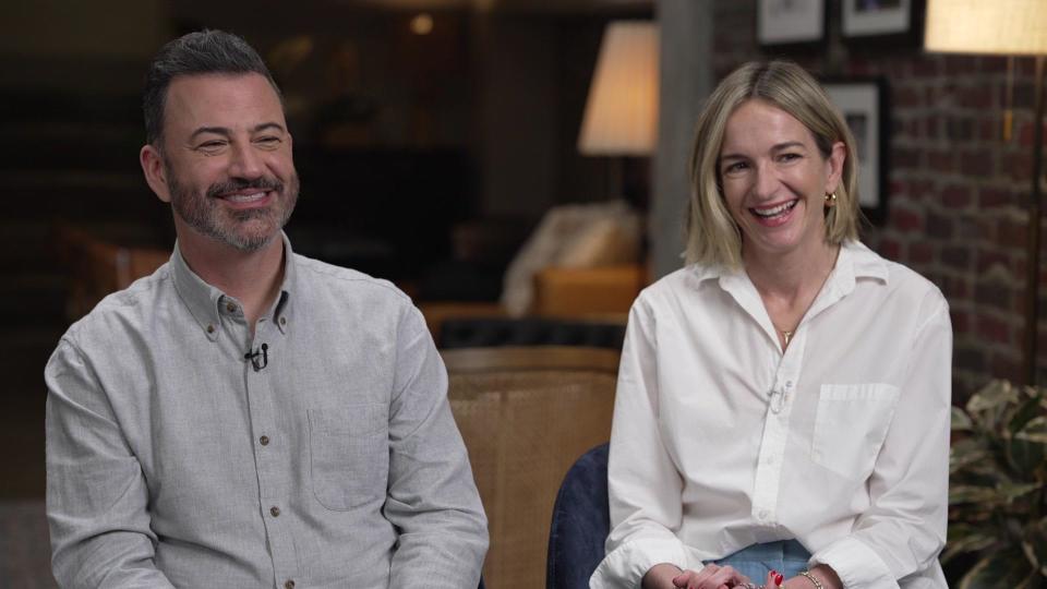 Jimmy Kimmel and Molly McNearney.  / Credit: CBS News