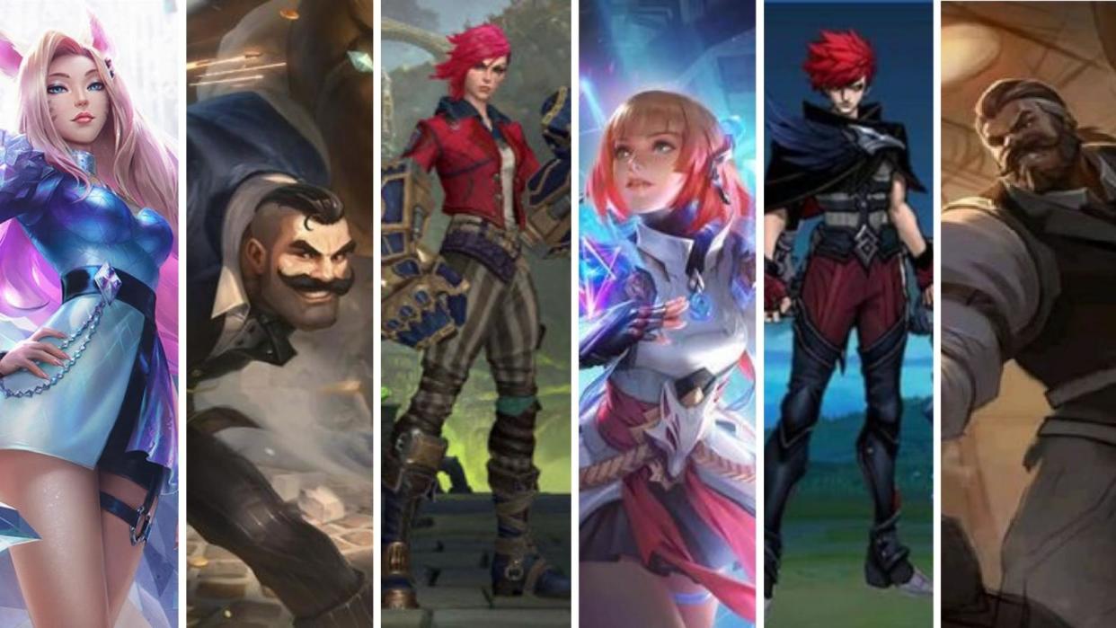 Riot Games has sued Bytedance unit Moonton for years of serial copying of its champions, skins, assets, and more. KDA Ahri, Crime City Braum and Arcane Vi are samples of what had been copied. Photo: Riot Games, Moonton