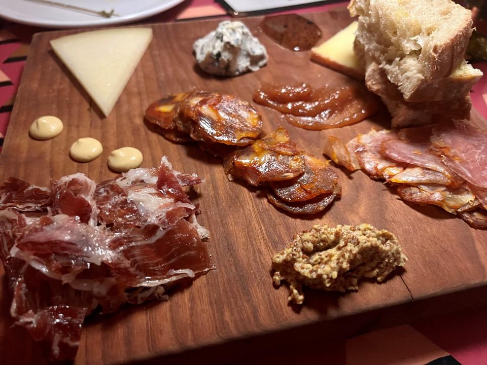 A charcuterie and cheese board at The Iberian Pig in the Gulch in Nashville on Oct. 24, 2023