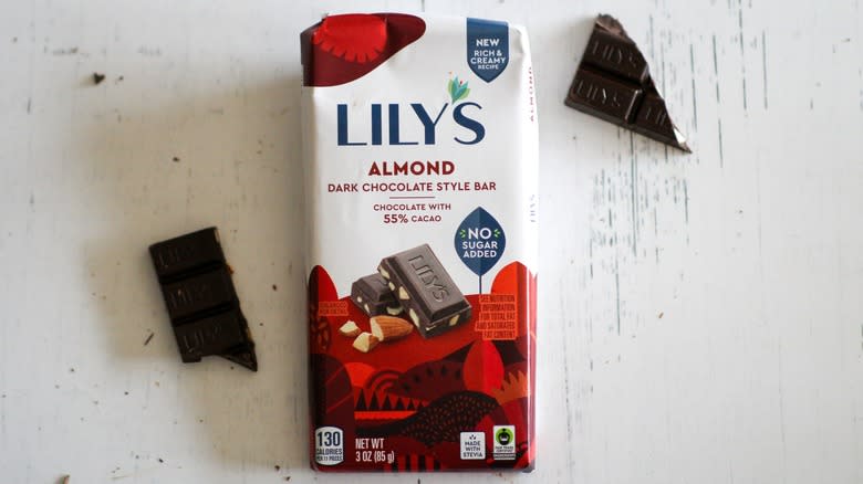 Lily's chocolate bar with candy