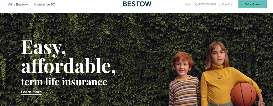 bestow insurance website
