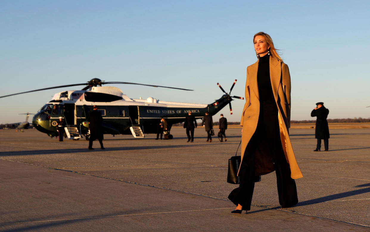 Ivanka Trump bei der Ankunft auf einem Militärflughafen in Maryland. (Bild: Reuters)