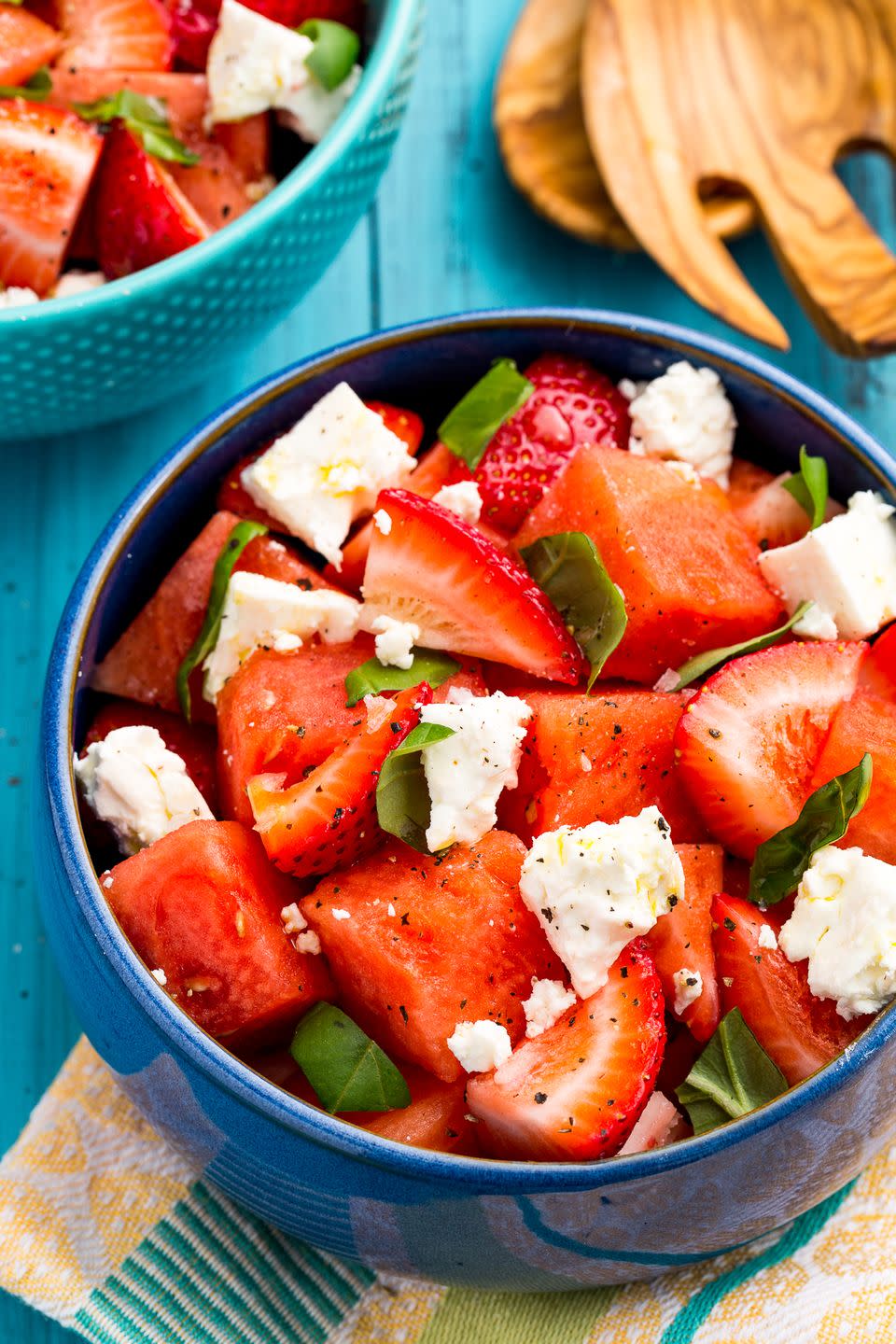 Strawberry Watermelon Caprese Salad