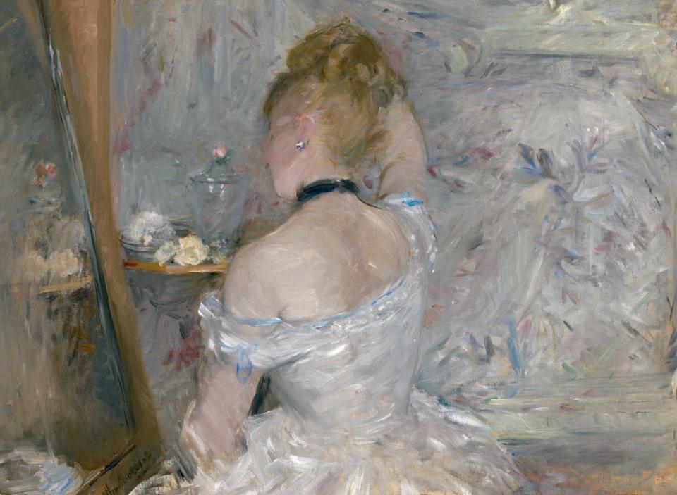 "Mujer en su toilette", Berthe Morisot, 1875/80.