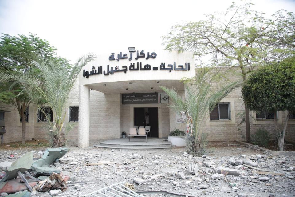 Medics report dozens of attacks on facilities since 7 October including AWDA Primary Health Centre (pictured) (AWDA)
