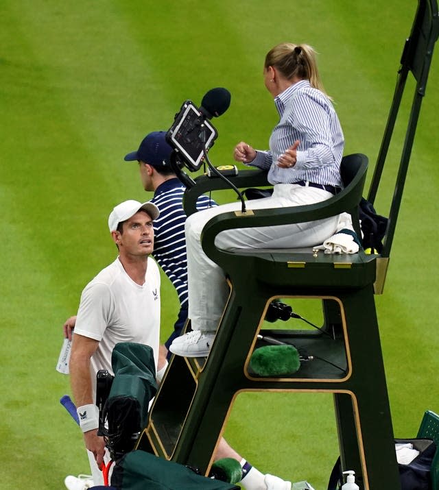 Andy Murray's match against Stefanos Tsitsipas  was suspended last week due to the curfew