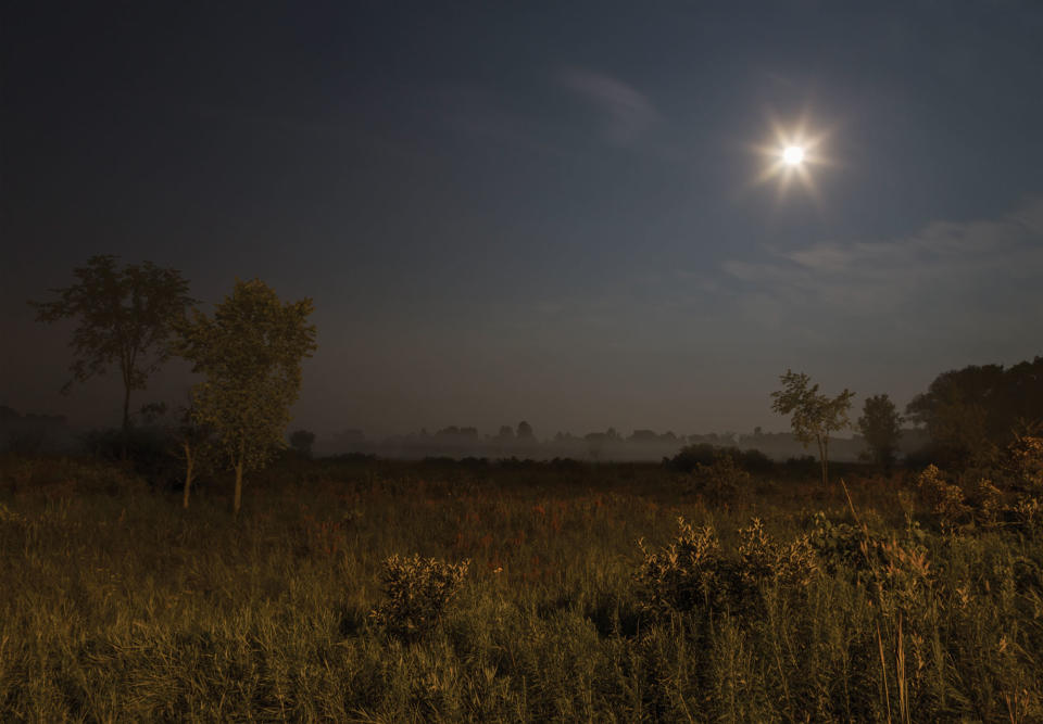 <p>Leaving Reverend Oren Cook Thompson Station, St. Clair County, Michigan. (Photograph by Jeanine Michna-Bales) </p>