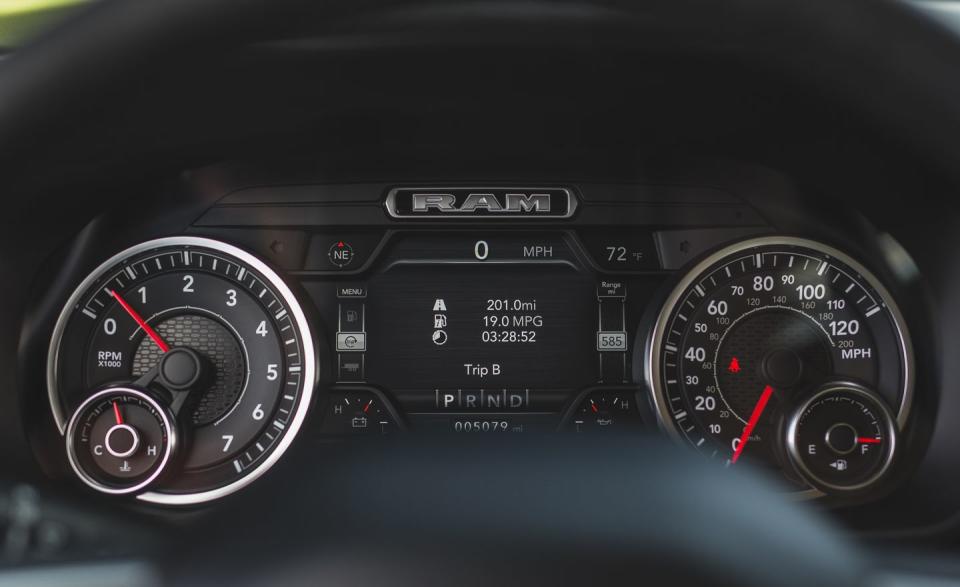 <p>This Ram serves up a polished experience from the moment Drive is selected via the dash-mounted shift dial. Step-off is smooth, and speed gathers with the kind of grace seen from some luxury sedans.</p>