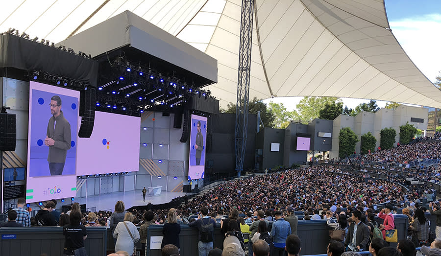 The keynote speech at Google’s I/O conference drew 7,000 spectators.