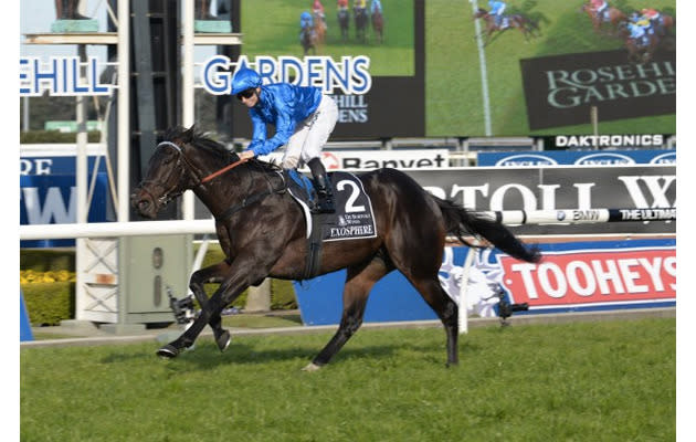 Exosphere was a dominant winner of the Golden Rose. Once Jockey James McDonald found a split in the straight Exosphere extended and won easily.