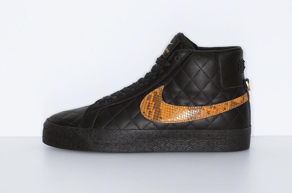 The lateral side of the Supreme x Nike SB Blazer Mid. - Credit: Courtesy of Supreme