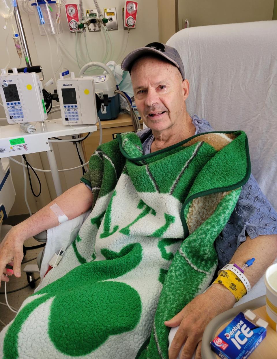 Jim Evans' Celtics blanket buoyed his spirits through chemotherapy treatments at Dana-Farber Cancer Institute.