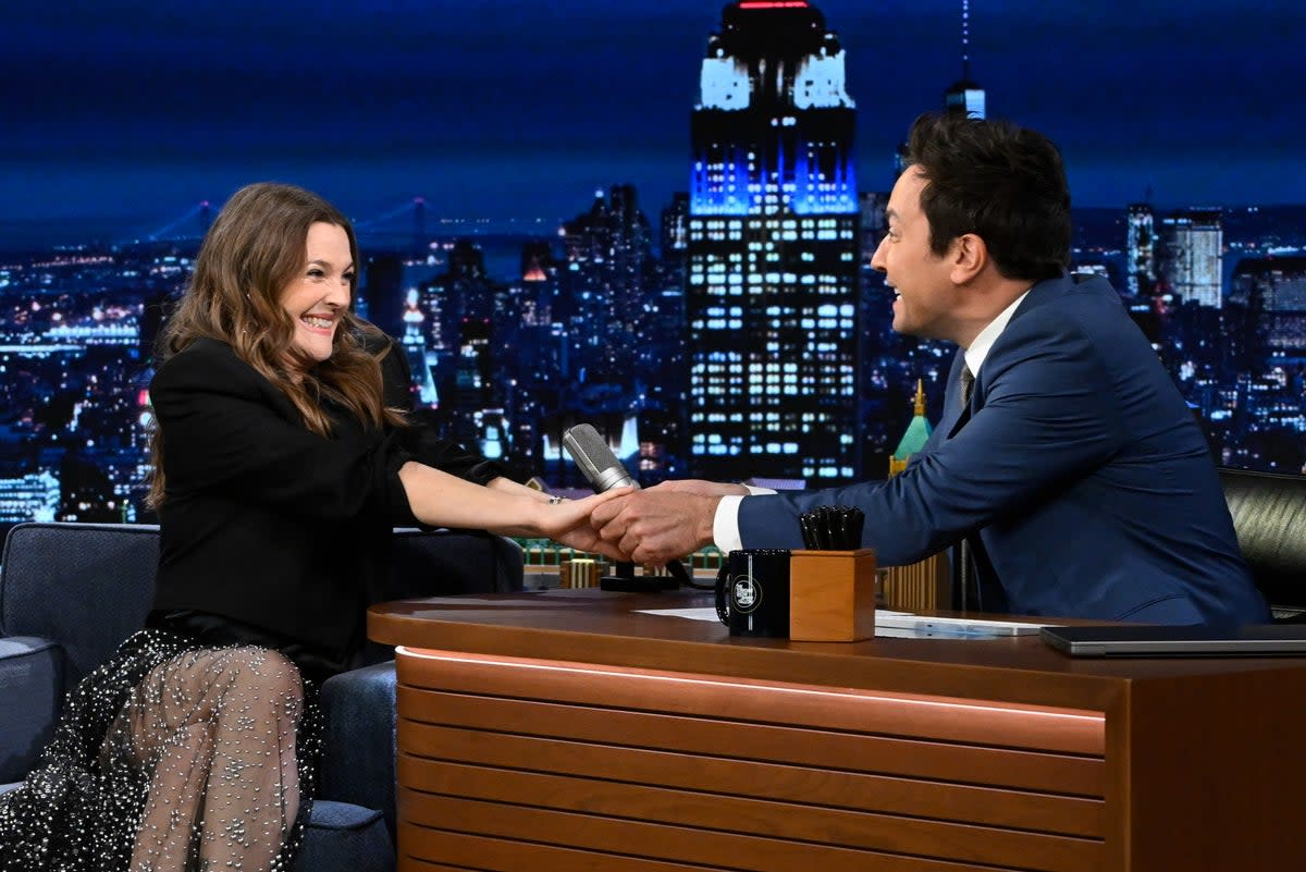 Drew Barrymore and Jimmy Fallon on ‘The Tonight Show’ (Todd Owyoung/NBC)