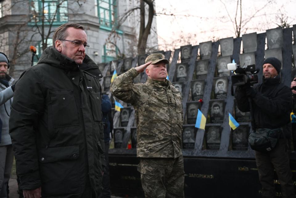 German defence minister Boris Pistorius arrived in Kyiv this morning for a surprise visit (AFP via Getty Images)