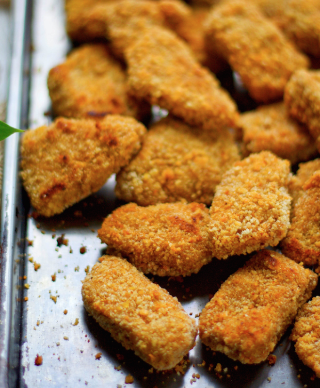 <p>Plantifully Based</p><p>Are you ready to have your mind blown by plant-based meat? Because these spicy vegan “chicken” nuggets are about to do it.</p><p><strong>Get the recipe: <a href="https://plantifullybasedblog.com/2019/08/18/spicy-vegan-chicken-nuggets/" rel="nofollow noopener" target="_blank" data-ylk="slk:Spicy Vegan Chicken Nuggets;elm:context_link;itc:0;sec:content-canvas" class="link rapid-noclick-resp">Spicy Vegan Chicken Nuggets</a></strong></p>
