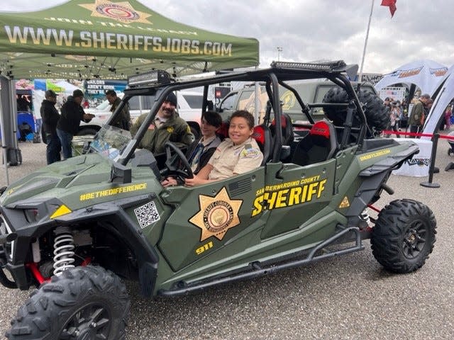 The 10th week of Operation Dust Devil included sheriff’s deputies working in inclement weather in places like the High Desert and the Auto Club Speedway in Fontana, where visitors took photos with sheriff's officials and vehicles.