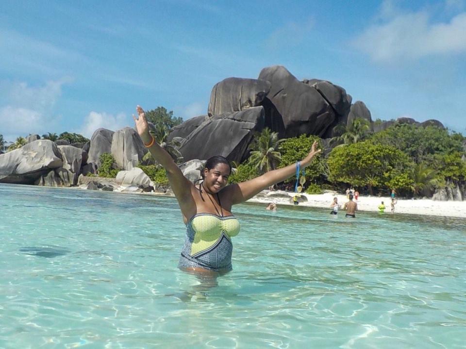 Nicole Brewer in Seychelles.