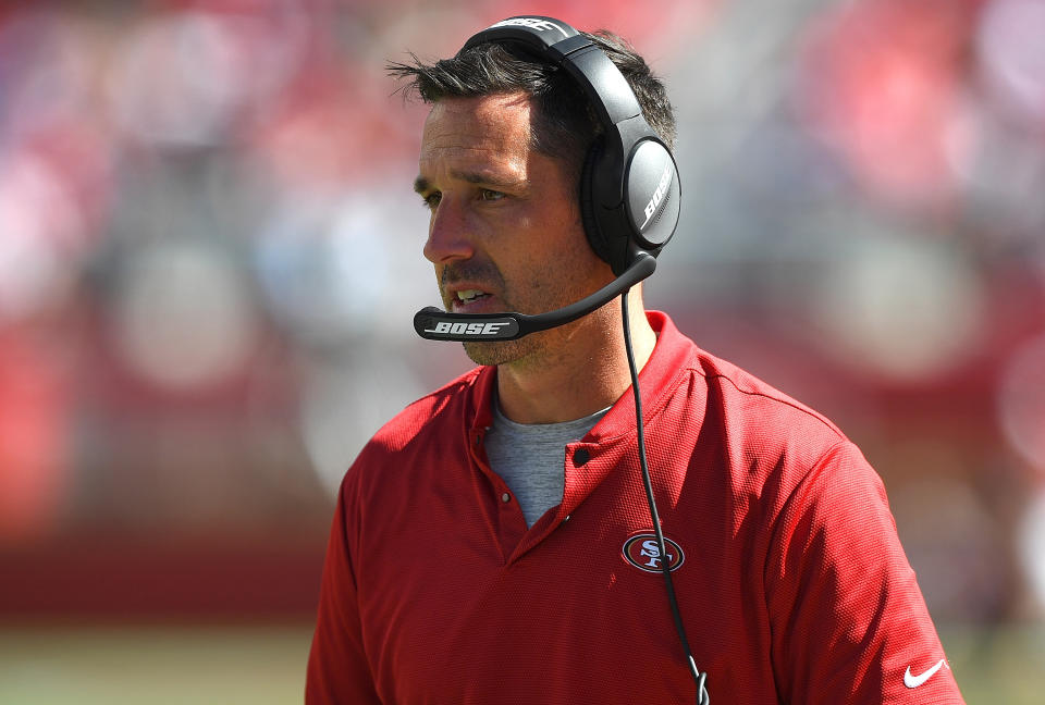 Kyle Shanahan agreed to add three more years on top of his contract with the 49ers.(Photo by Thearon W. Henderson/Getty Images)