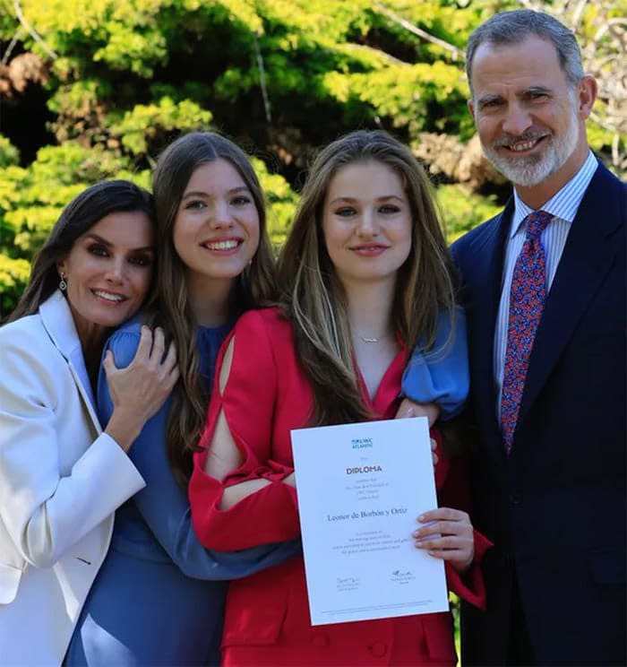 Leonor el día de su graduación