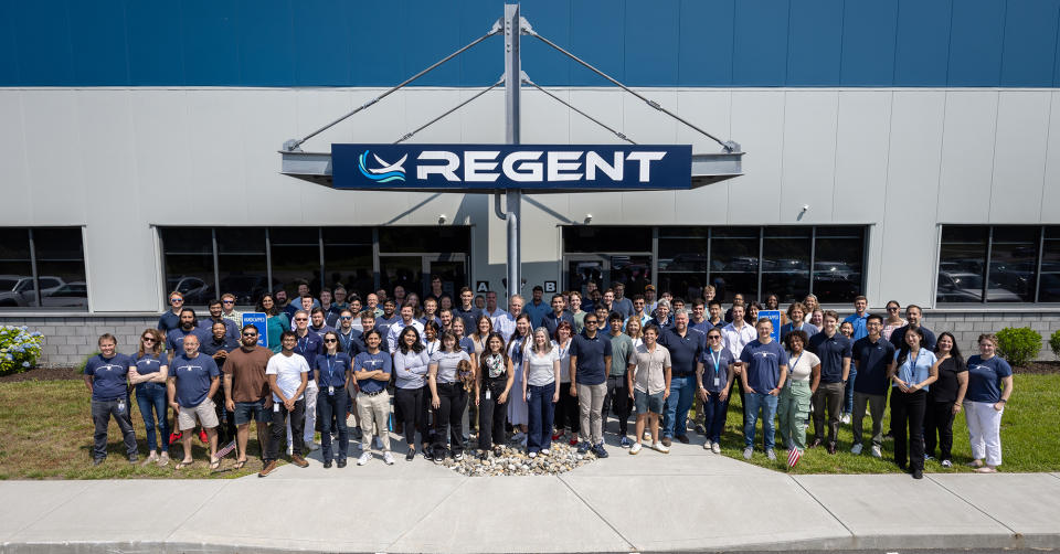 This REGENT team picture was taken in front of the company's headquarters in North Kingstown, RI, in June 2024.