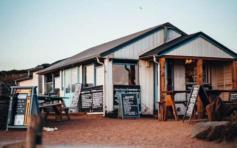 The Beach House is a clapboard shack on South Milton Sands, offering superb seafood on communal tables 