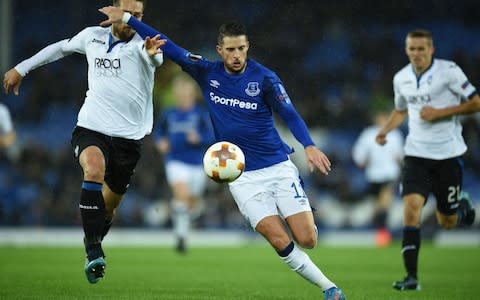 Kevin Mirallas looks to get a shot away - Credit: Oli Scarff/AFP