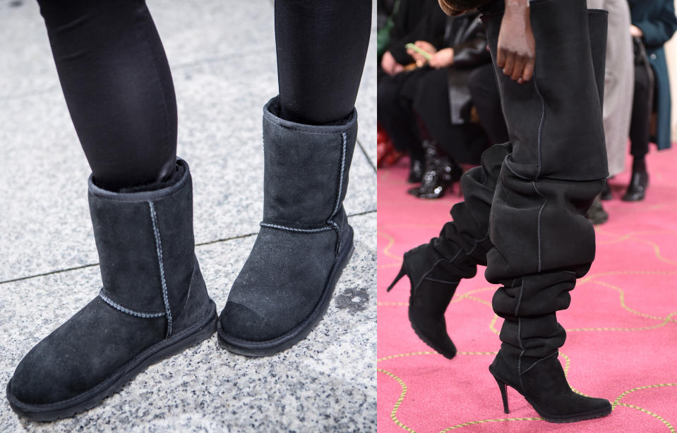 Einige typische Merkmale der Uggs waren trotz des Make-overs noch zu erkennen. (Bild: Getty Images/ Ugg x YProject FW18 by Mitchel Sams)